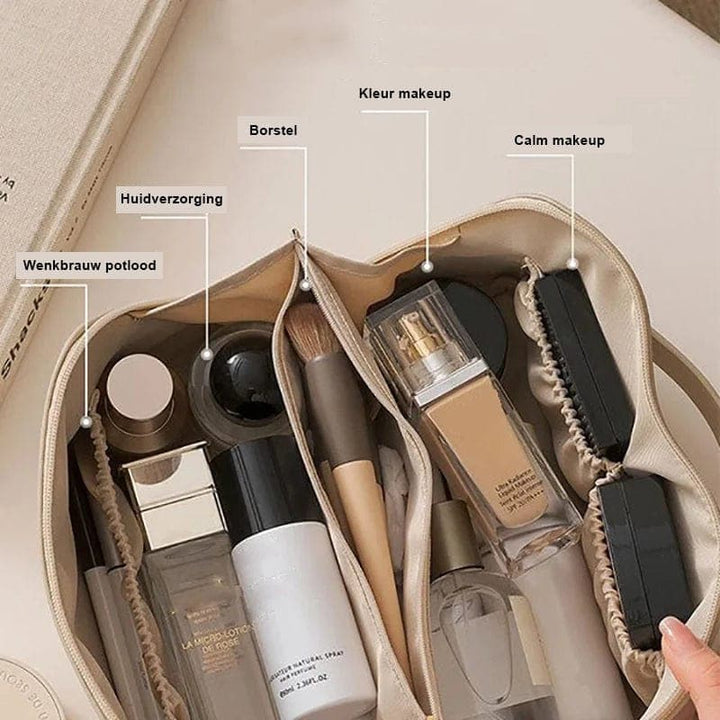 BowLift | BellaPack Make-up Bag with Large Opening | Waterproof & Adjustable Compartments | 26x11x15 cm | For Travel & Everyday Life