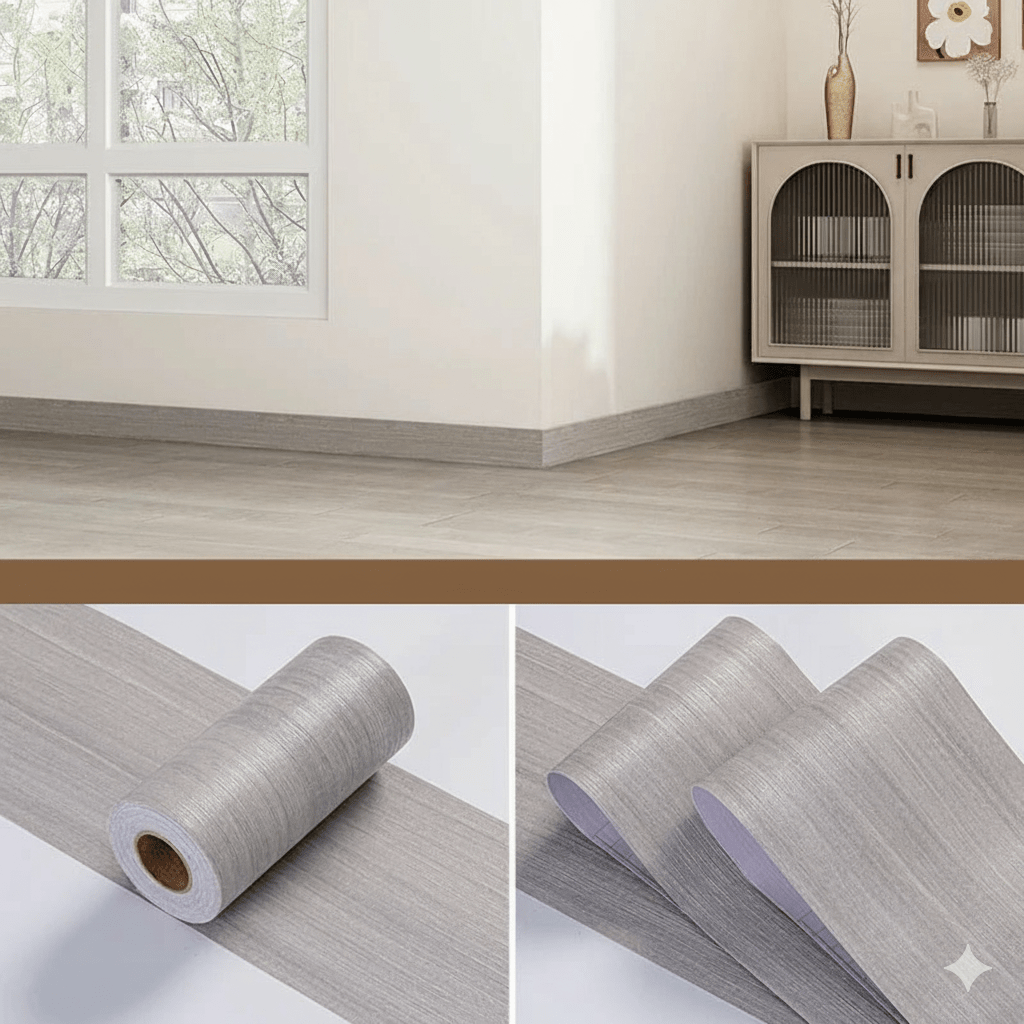 BowLift | CasaForm Premium Skirting Trim | Durable PVC wood grain wall base stickers for modern decoration