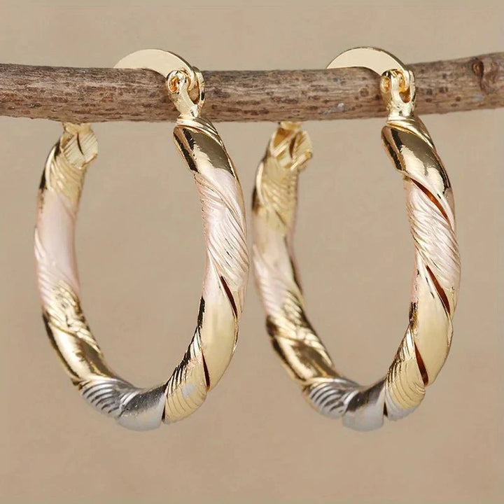 BowLift | Triple Contrast Wrap Hoop Earrings