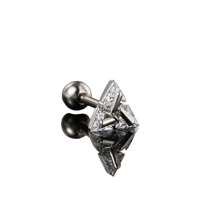 BowLift | TRISILVER – Triangle Earrings with Push-Back Closure, Lightweight and Modern Design