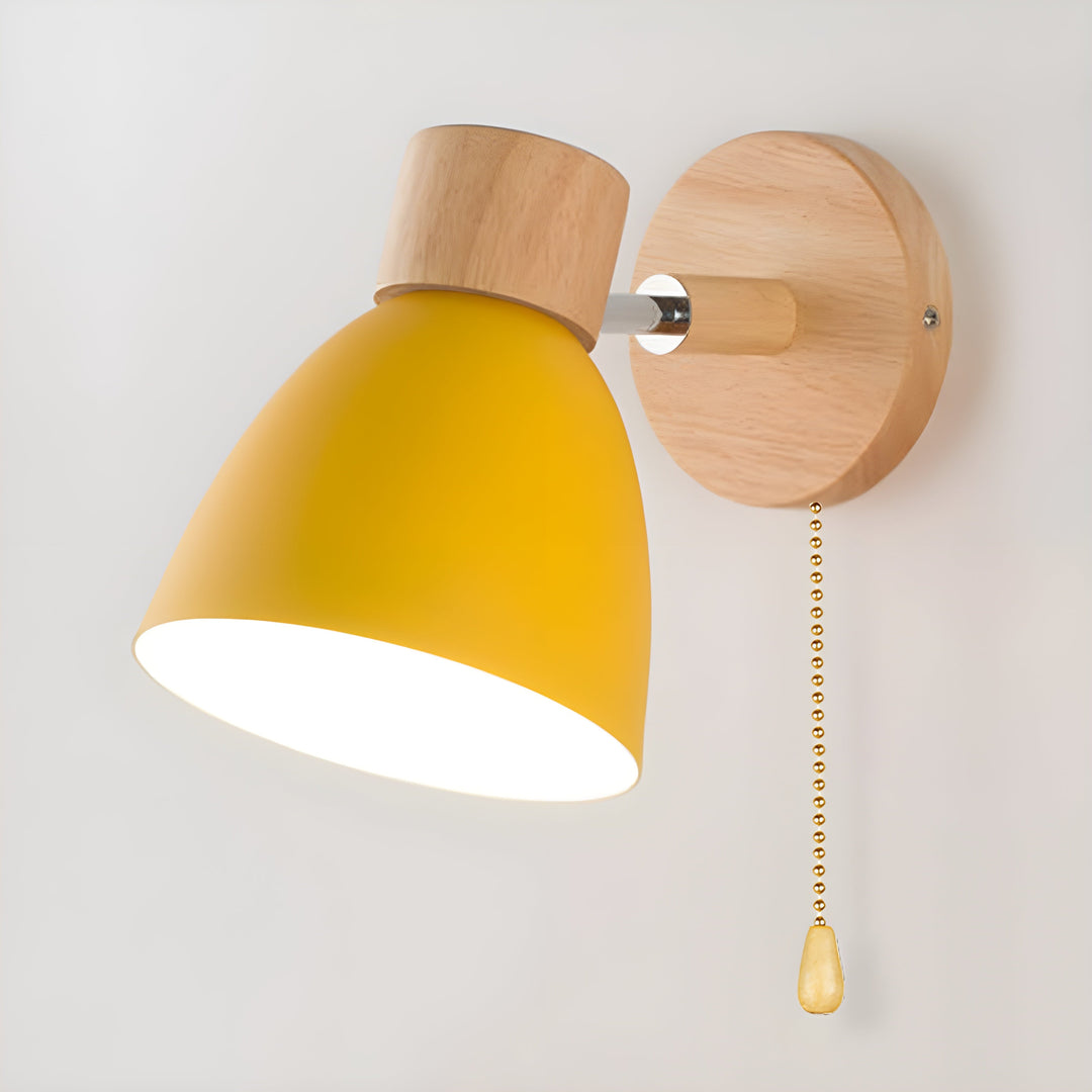 BowLift | Wooden Norwegian Wall Lamp with Switch for the Bedroom