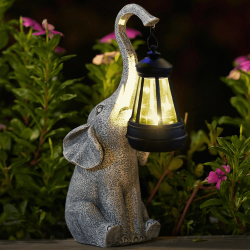 Atmospheric Solar Lamp for the Garden - Elephant Glow | Bowlift