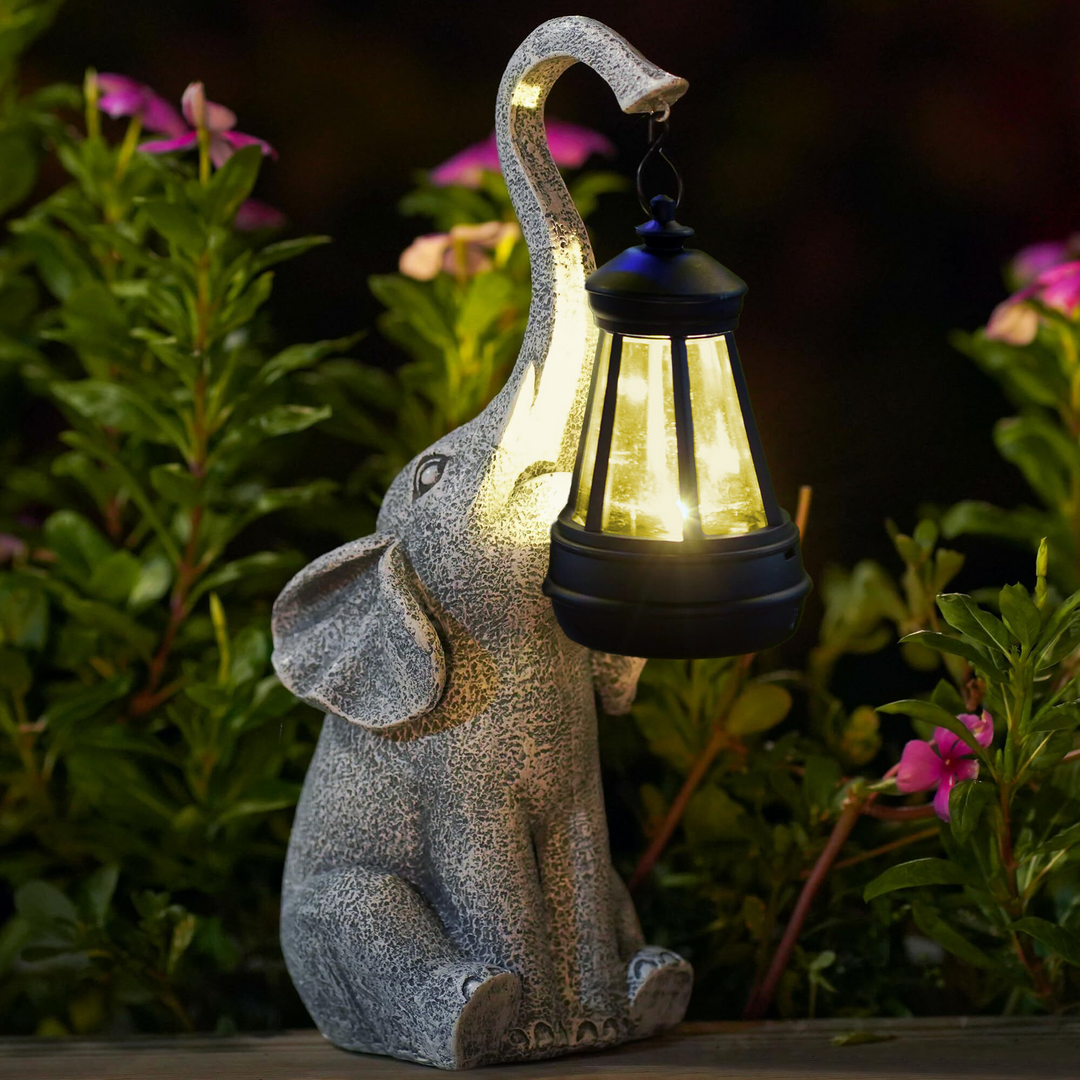 BowLift | Elephanta Garden Lamp - Enchanting Elephant Solar Garden Lamp for Atmospheric Evenings