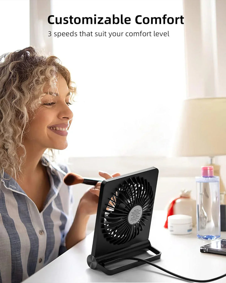 Ultra Quiet USB Desk Fan - Powerful - Compact - Energy Efficient | Bowlift
