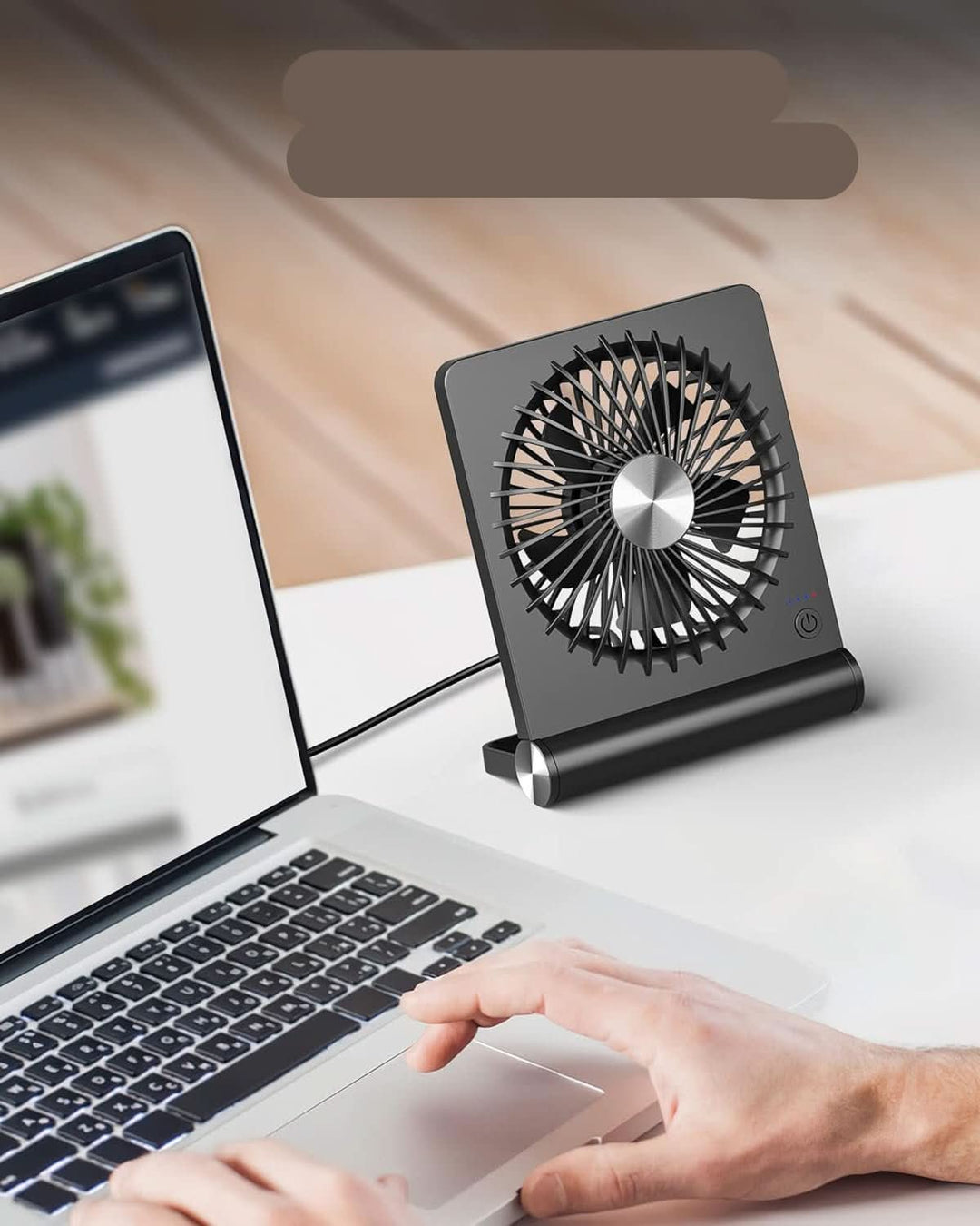 BowLift | Quiet Compact Desk Fan for Home Office