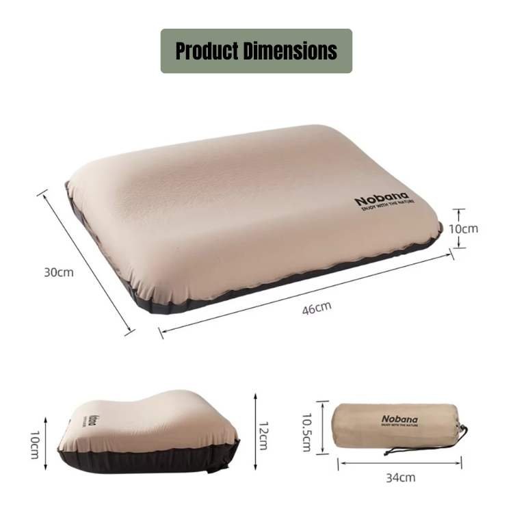 AirRest Camping Pillow Inflatable Ergonomic | Bowlift