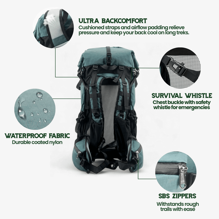 BowLift | ULTREA 50L – Ultralight Expandable Adventure Backpack for Hiking & Travel
