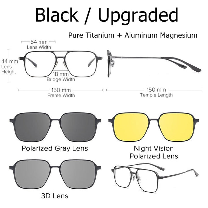 BowLift | Pure Titanium Magnetic Clip-On Glasses