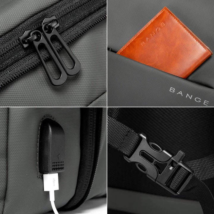 BowLift | URBANFORM Business Backpack – Expandable, Waterproof, USB Charging Port & 17.3" Laptop Compartment