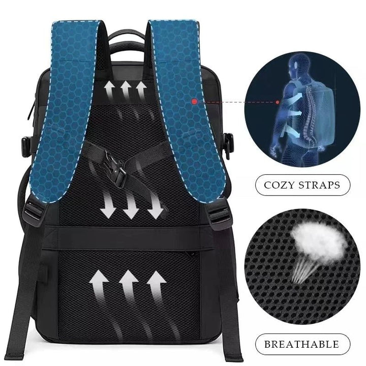 BowLift | URBANFORM Business Backpack – Expandable, Waterproof, USB Charging Port & 17.3" Laptop Compartment