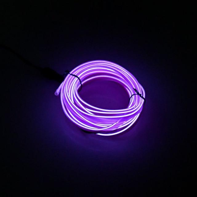 BowLift | 5m car interior accessories atmosphere lamp EL cold light line with USB DIY Decorative Dash board Console Door LED Ambient Light