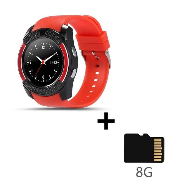 BowLift | Sport Men Smart Watch v8 sim card android camera rounded Answer Call Dial Call Smartwatch Heart Rate Fitness Tracker
