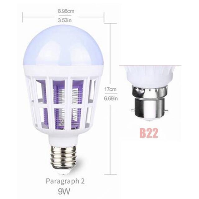 BowLift | IcoolGadgets AC175~220V LED Mosquito Killer Bulb E27/B22 LED Bulb For Home Lighting Bug Zapper Trap Lamp Insect Anti Mosquito Repeller Light