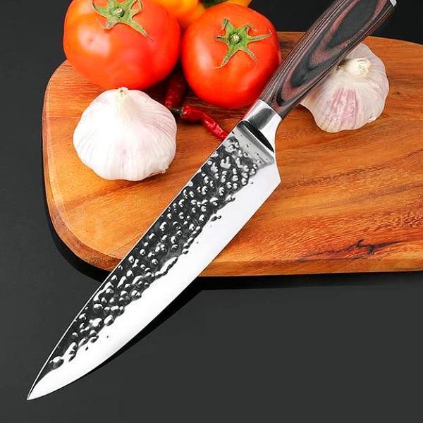 BowLift | Santoku Japanese Chef Knife 8" Hand sharpened High Carbon Steel Knife