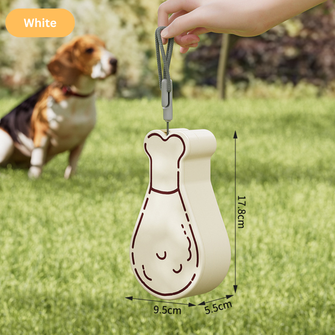 2-in-1 On-the-Go Feeding Station - Chicken Drumstick Design Bowlift