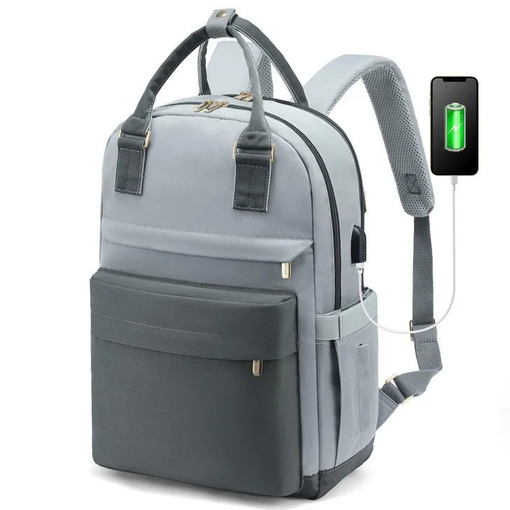 BowLift | Women’s Waterproof Laptop Backpack with USB Charging – Stylish 17-Inch Work, School & Travel Bag