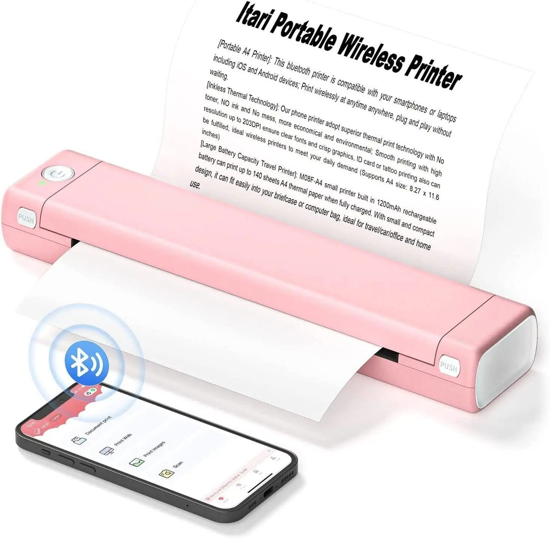 BowLift | Ultimate Wireless A4 Thermal Printer - Compatible with Android, iOS & Laptops