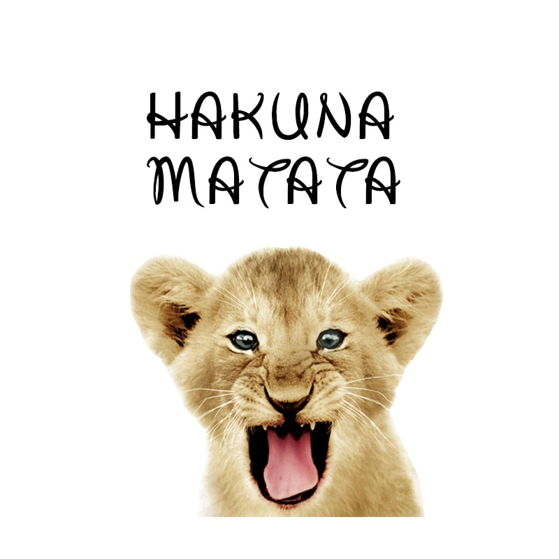 Cute African Safari Lion - Removable Wall Decal | Bowlift