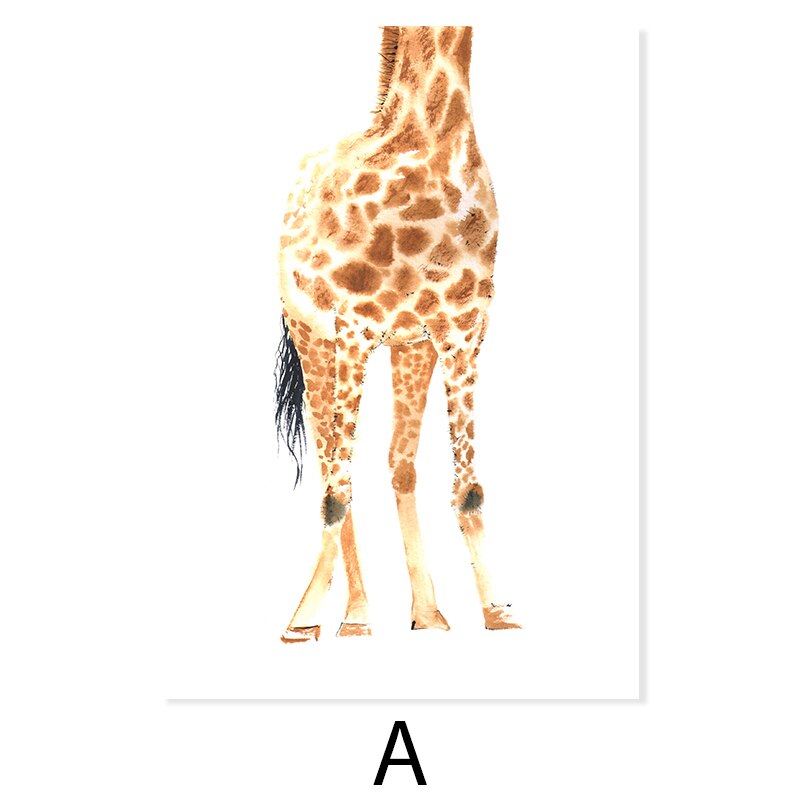Cute Giraffe Dream Watercolor - Canvas Wall Art Print | Bowlift