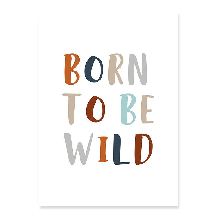 Boho Rainbow Neutral Nursery Motivational - Canvas Wall Art Print | Bowlift