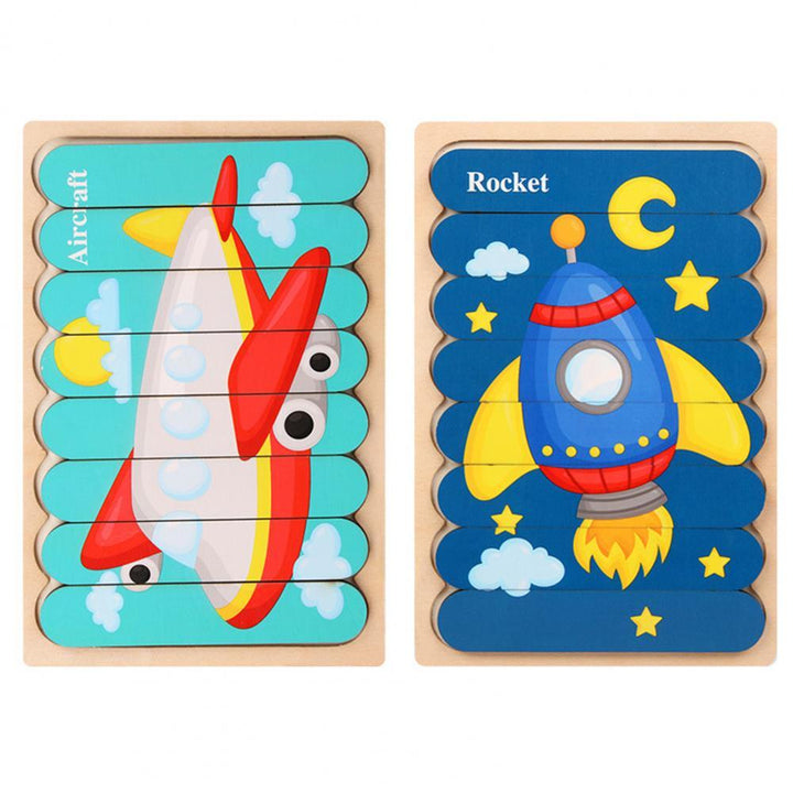 BowLift | Ecotoys Wooden 3D Vehicle & Fruit Puzzles | Educational Toys for Creative Kids - Learn and Play with Puzzles for Your Child