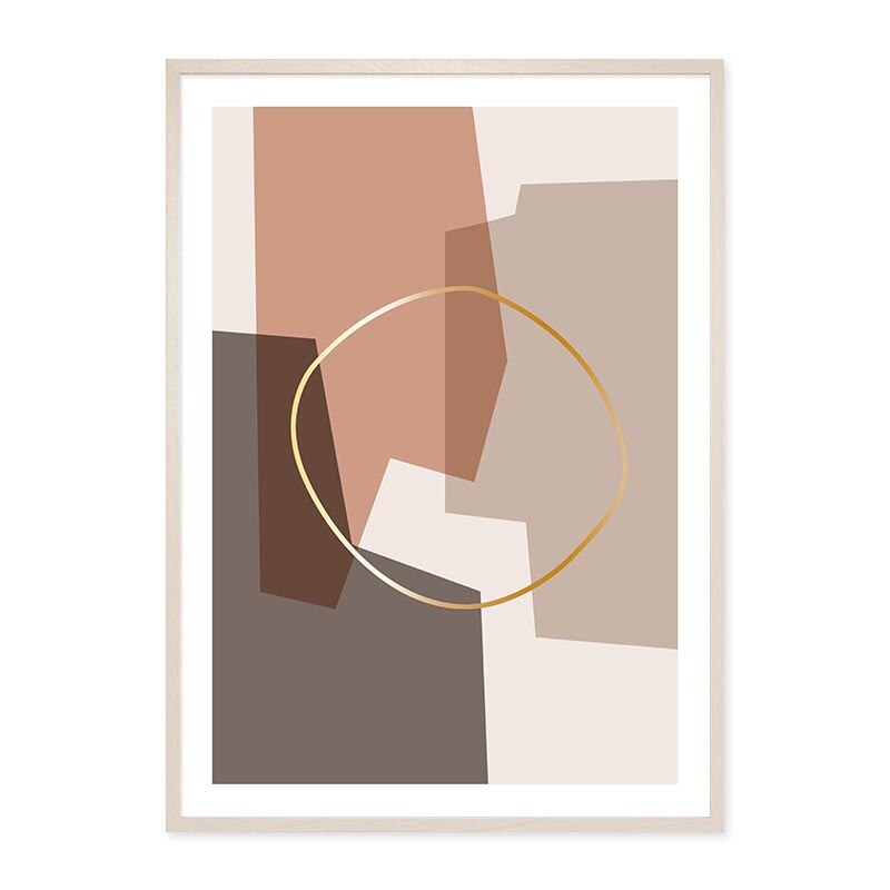 Modern Neutral Abstract Line Art  - Canvas Wall Art Print | Bowlift