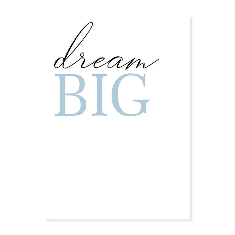 Modern Cartoon Blue Rainbow Dream - Canvas Wall Art Print | Bowlift