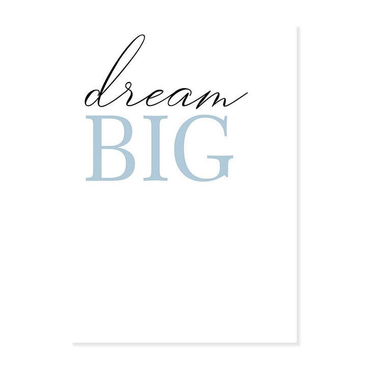 Modern Cartoon Blue Rainbow Dream - Canvas Wall Art Print | Bowlift