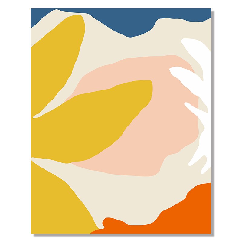 Colorful Abstract Tropical Plants - Canvas Wall Art Print | Bowlift