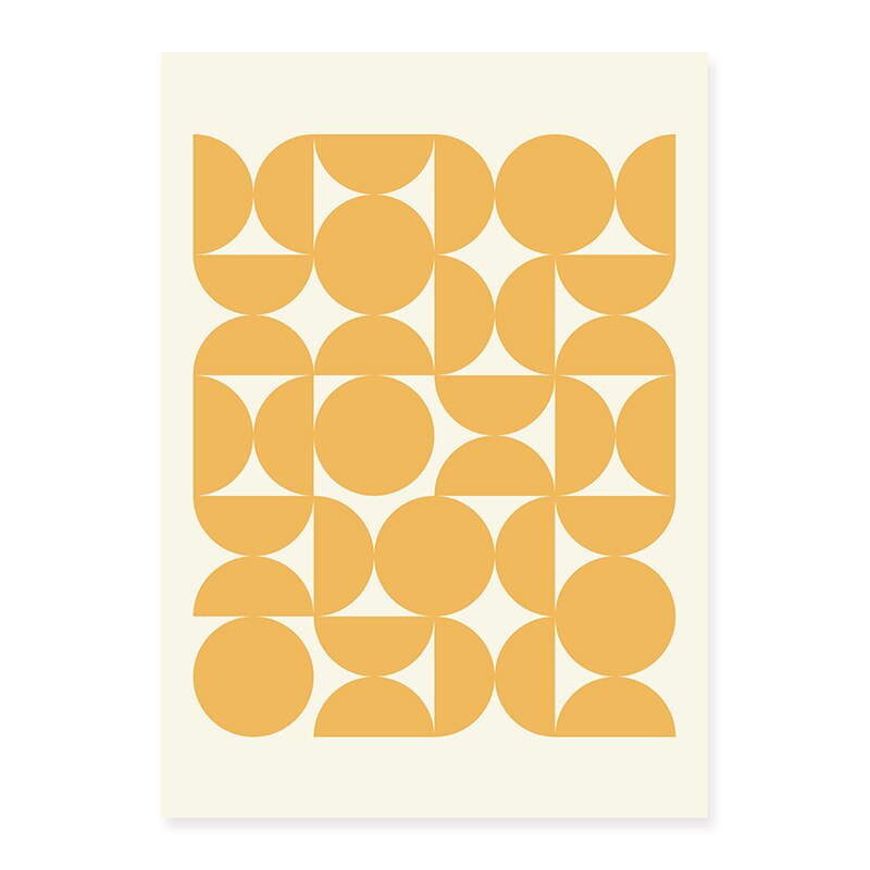 Trendy Abstract Yellow Graphic Designs  - Canvas Wall Art Print | Bowlift