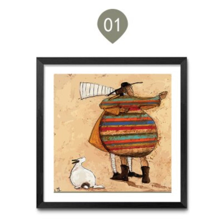 Vintage Nordic Abstract Landscape - Canvas Wall Art Print | Bowlift