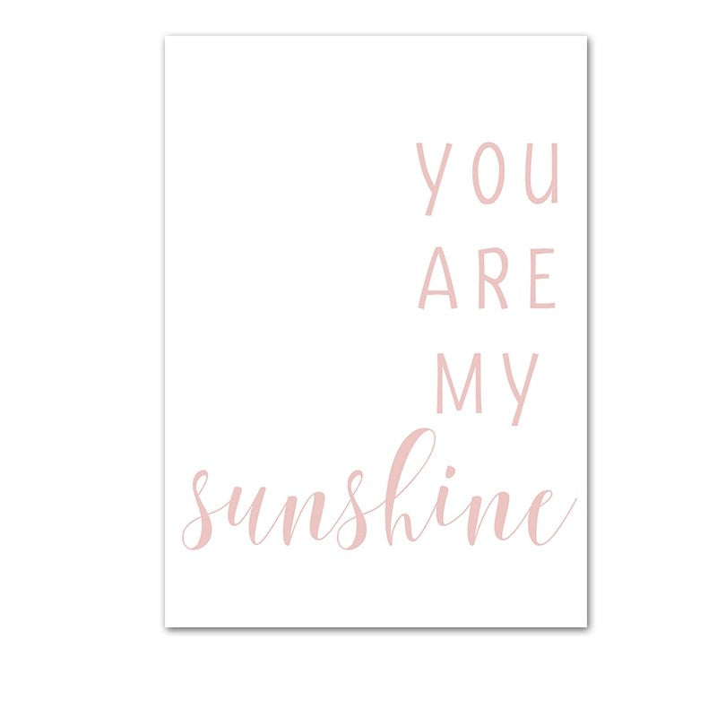 You Are My Sunshine Rainbow Nursery  - Canvas Wall Art Print | Bowlift