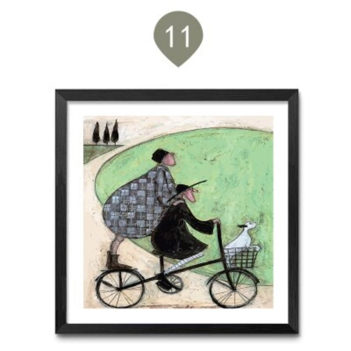 Vintage Nordic Abstract Landscape - Canvas Wall Art Print | Bowlift