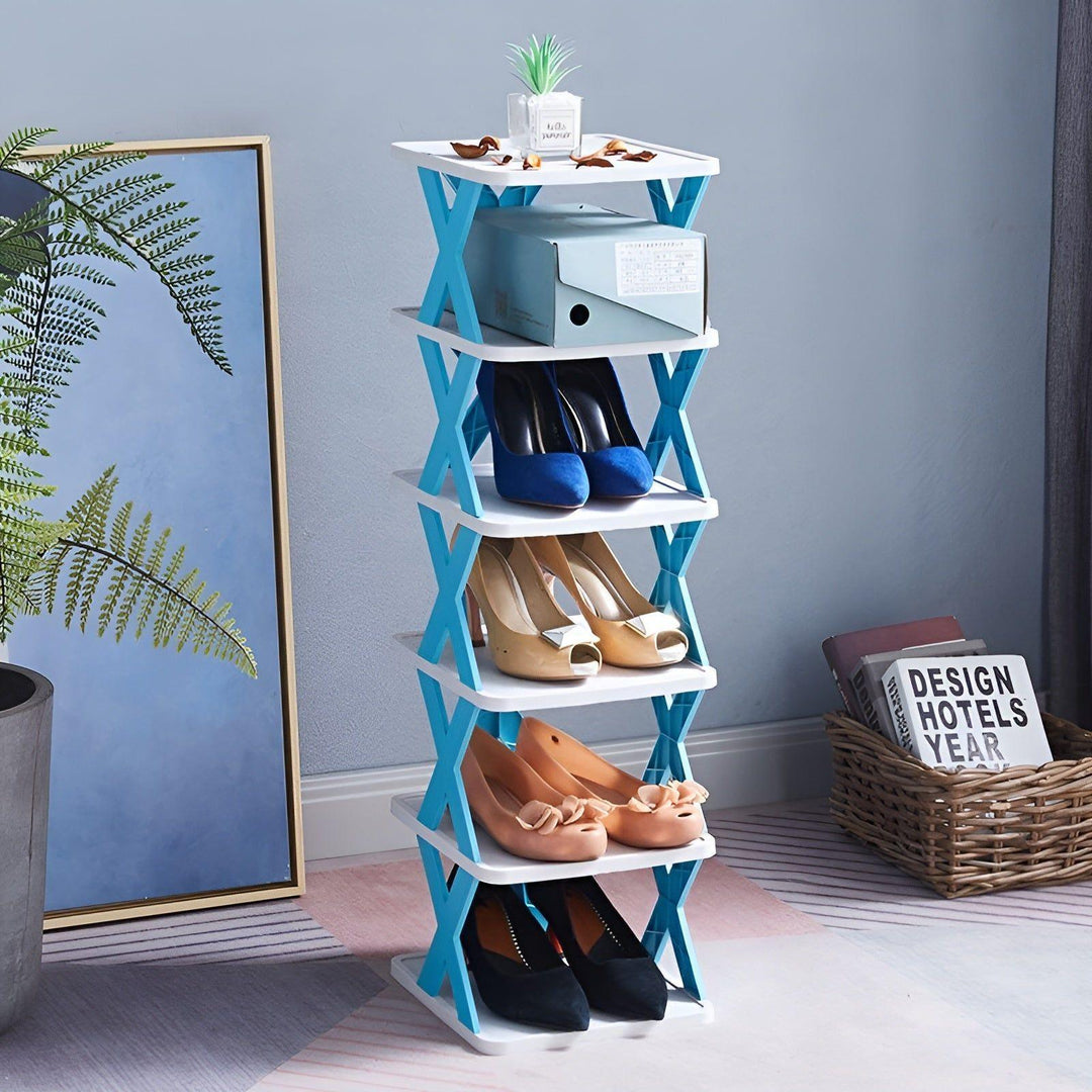 FlexiRack Shoe Organizer - Multifunctional Multi-layer Folding Shoe Rack | Bowlift