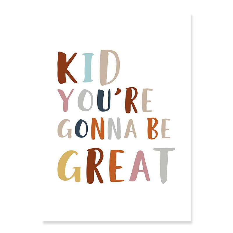 Boho Rainbow Neutral Nursery Motivational - Canvas Wall Art Print | Bowlift