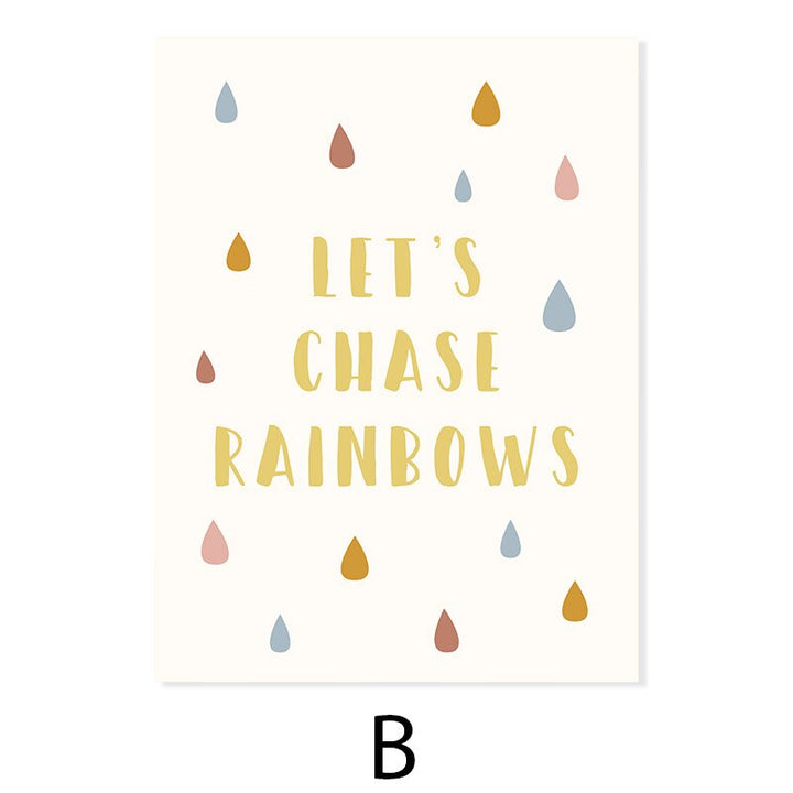 Let's Chase Rainbows Kids - Canvas Wall Art Print | Bowlift