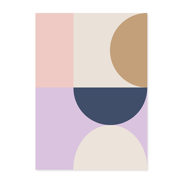 Modern Abstract Geometric Color Block - Canvas Wall Art Print | Bowlift