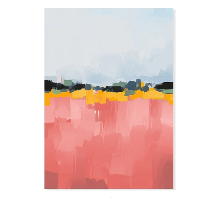 Abstract Multi Colors Brushstroke - Canvas Wall Art Print | Bowlift