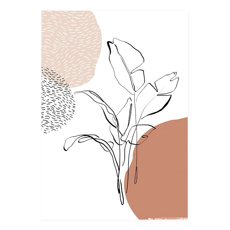 Modern Terracotta Boho Nature - Canvas Wall Art Print | Bowlift