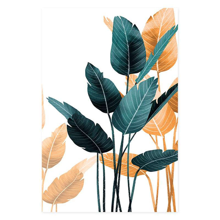 Modern Tropical Palm Tree Leaves - Canvas Wall Art Print | Bowlift