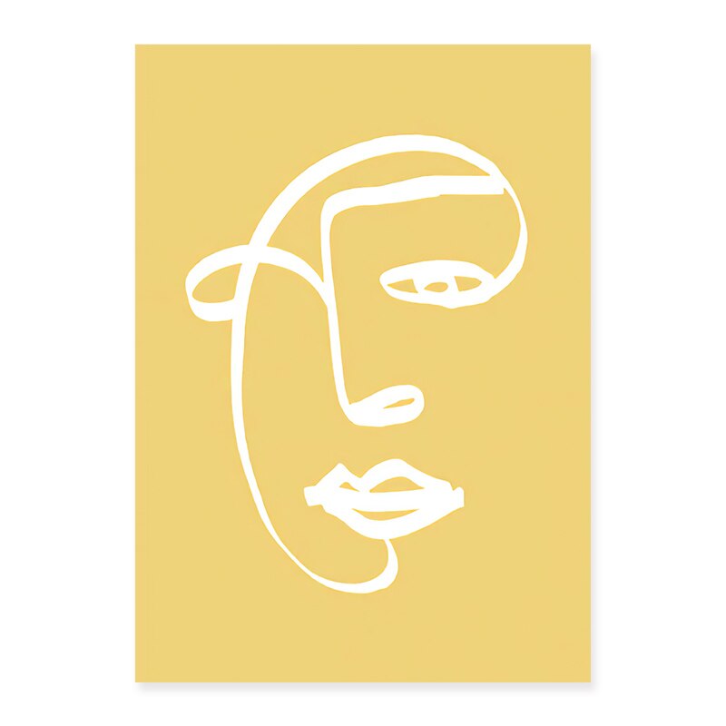 Trendy Abstract Yellow Graphic Designs  - Canvas Wall Art Print | Bowlift