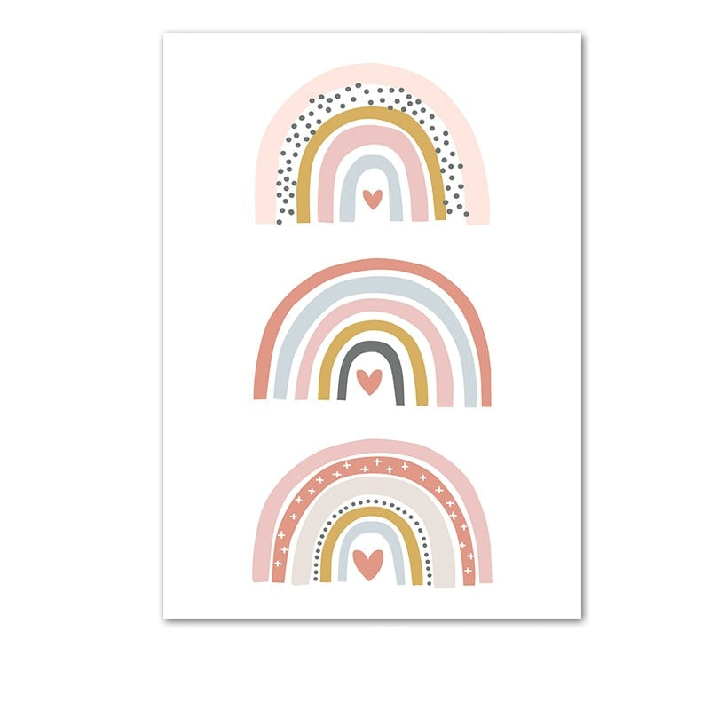 You Are My Sunshine Rainbow Nursery  - Canvas Wall Art Print | Bowlift