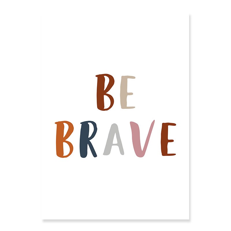 Boho Rainbow Neutral Nursery Motivational - Canvas Wall Art Print | Bowlift