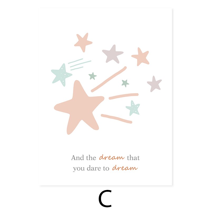 Rainbow Pink Star Cloud Skies - Canvas Wall Art Print | Bowlift