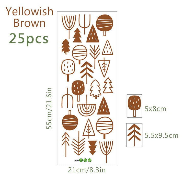 Trendy Woodland Trees Boho - Removable Wall Decal | Bowlift