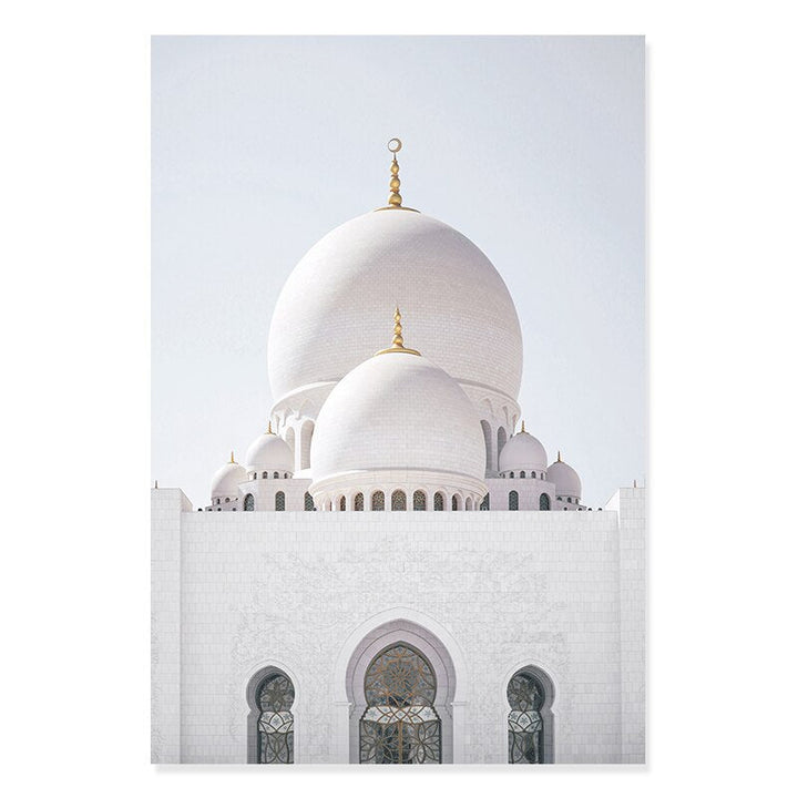 Beautiful White & Gold Mosque Arch - Canvas Wall Art Print | Bowlift