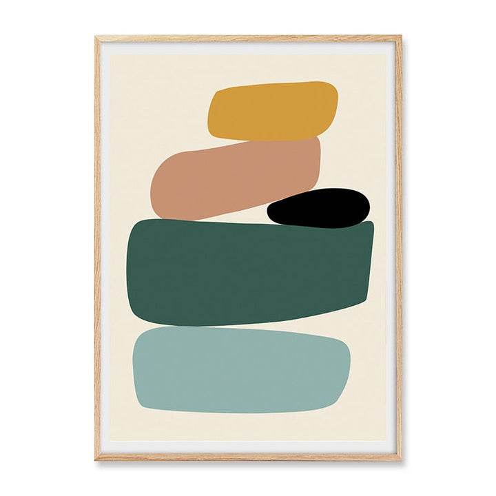 Boho Modern Abstract Geometric Graphic Texture - Canvas Wall Art Print | Bowlift