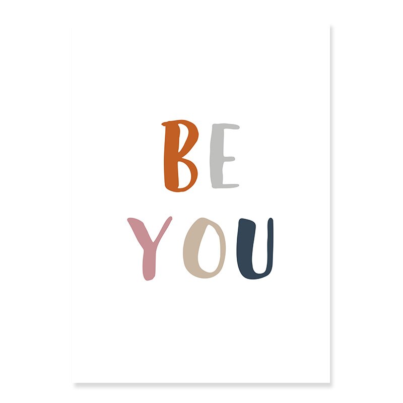 Boho Rainbow Neutral Nursery Motivational - Canvas Wall Art Print | Bowlift