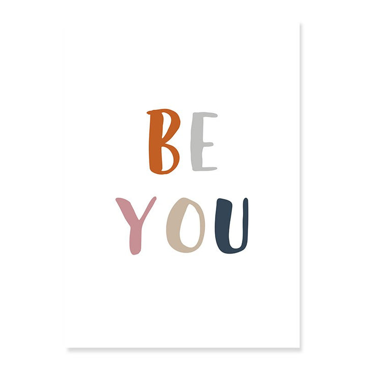 Boho Rainbow Neutral Nursery Motivational - Canvas Wall Art Print | Bowlift