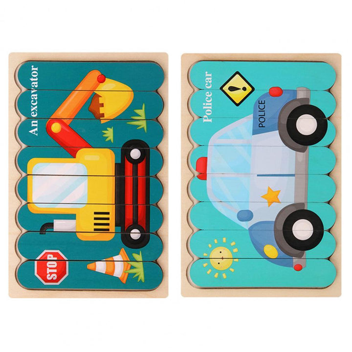 BowLift | Ecotoys Wooden 3D Vehicle & Fruit Puzzles | Educational Toys for Creative Kids - Learn and Play with Puzzles for Your Child
